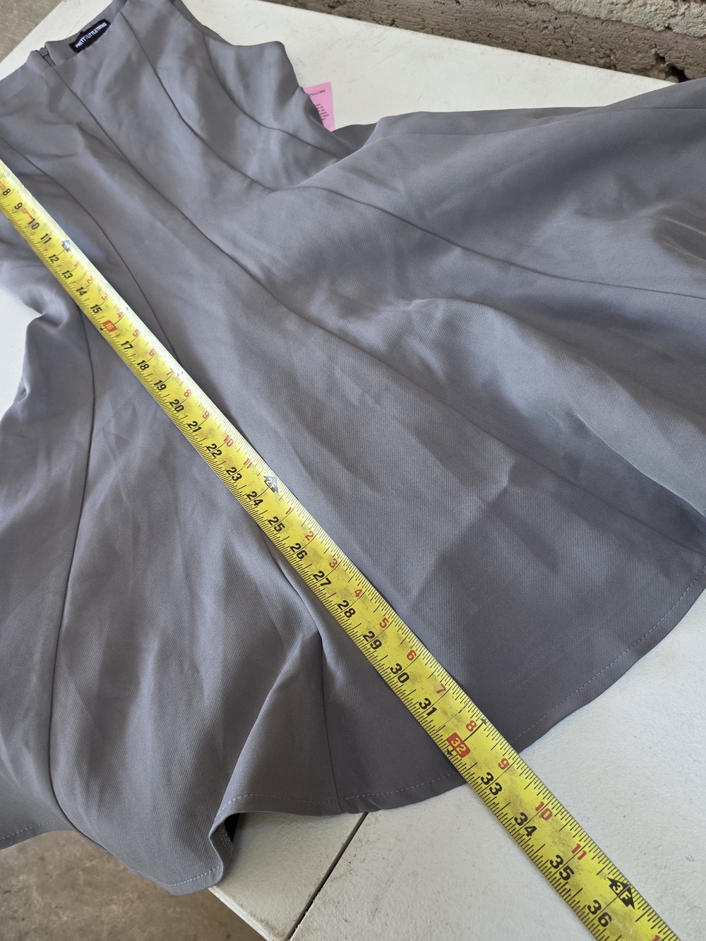PrettyLittleThing NWT Charcoal Gray Pleated Shift Dress Skater Mini US 2 - Picture 10 of 10